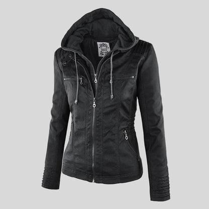 Weatherproof Women's Jacket Detachable Hood Elegant Design 4