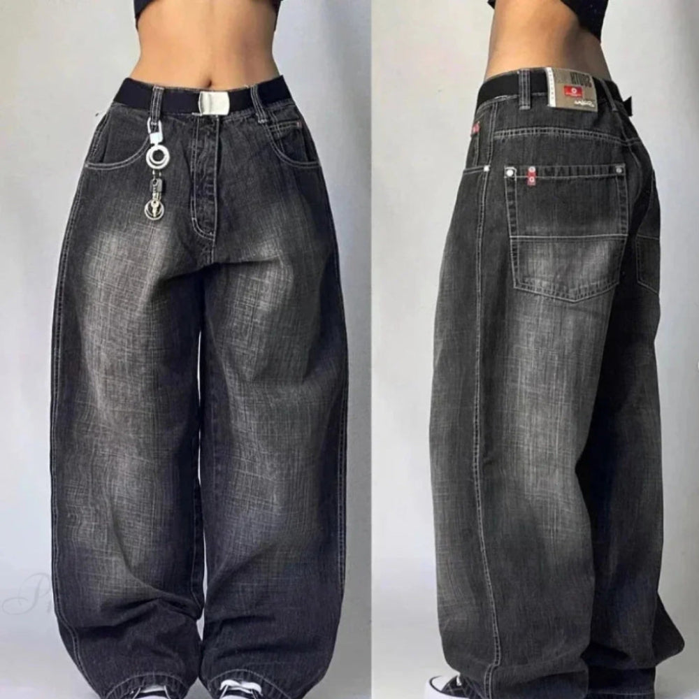 Wide Leg Pants Women Gothic Cross Wings Casual Loose Fit Cotton 12