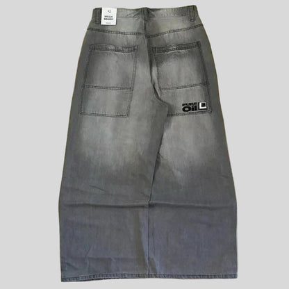 Wide Leg Pants Women Gothic Cross Wings Casual Loose Fit Cotton 17