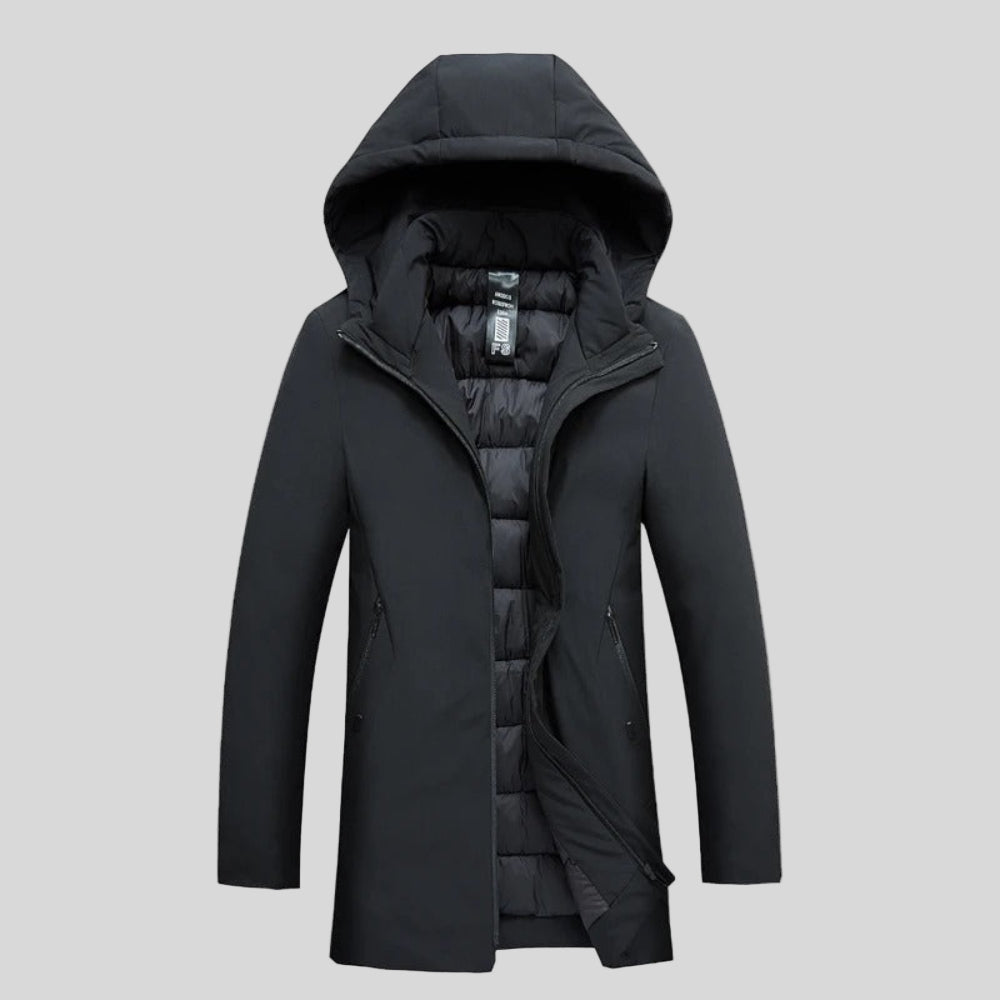 Winter Jacket Water-Repellent Hooded Parka Coat for Men 0