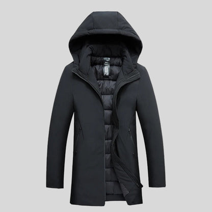 Winter Jacket Water-Repellent Hooded Parka Coat for Men 0