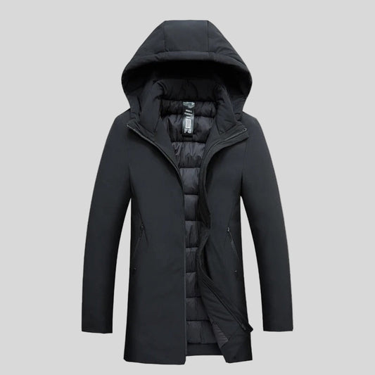 Winter Jacket Water-Repellent Hooded Parka Coat for Men 0
