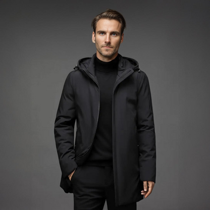 Winter Jacket Water-Repellent Hooded Parka Coat for Men 1
