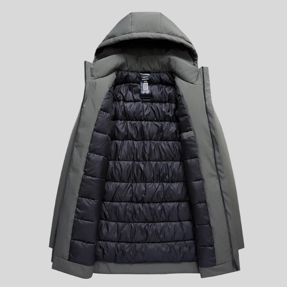 Winter Jacket Water-Repellent Hooded Parka Coat for Men 2