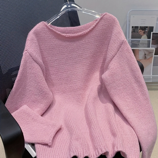 Women's Oversize Knit Sweater Soft Cozy
