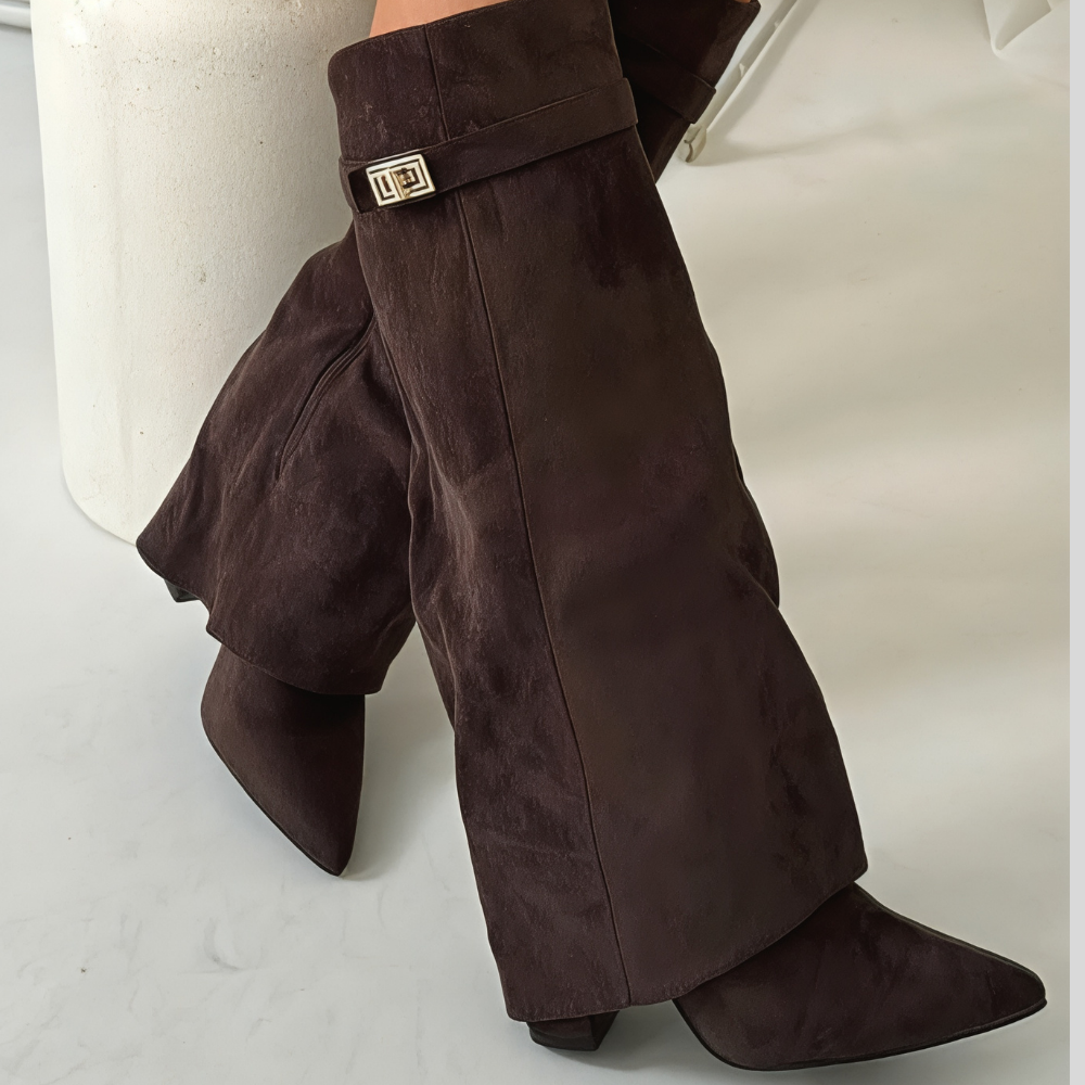 Women's Trendy Stylish Over The Knee Boots Wide Leg Slouch