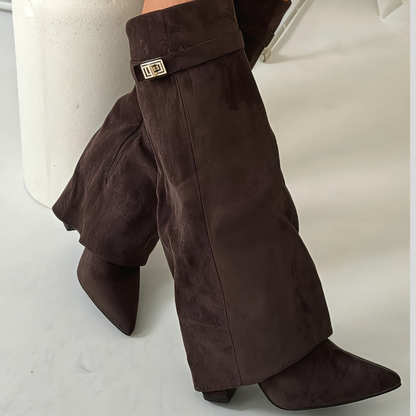 Women's Trendy Stylish Over The Knee Boots Wide Leg Slouch