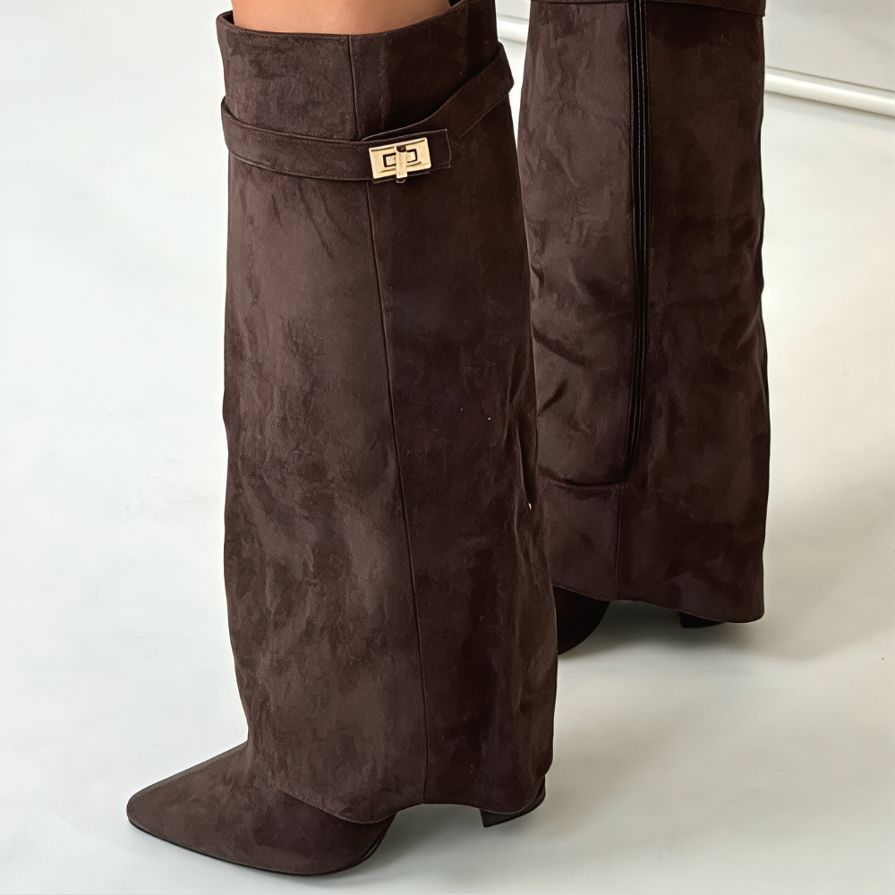 Women's Trendy Stylish Over The Knee Boots Wide Leg Slouch