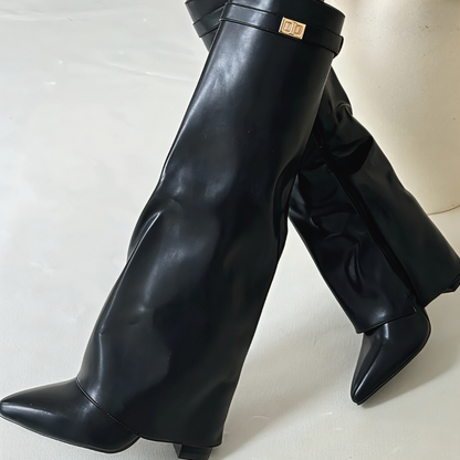 Women's Trendy Stylish Over The Knee Boots Wide Leg Slouch