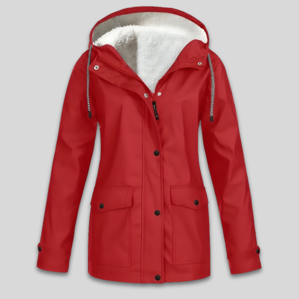 Women's Warm Waterproof Winter Jacket Fleece Lined Hooded