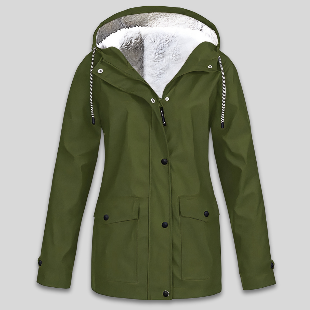 Women's Warm Waterproof Winter Jacket Fleece Lined Hooded