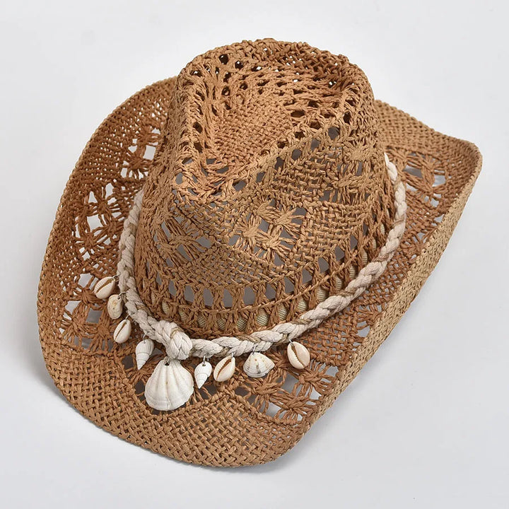 Women Cowboy Straw Hat | Beach Style Cowgirl Accessory