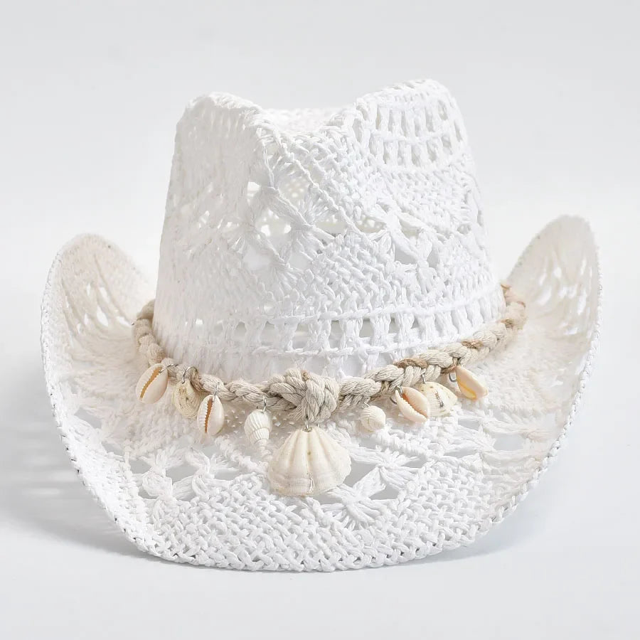Women Cowboy Straw Hat | Beach Style Cowgirl Accessory