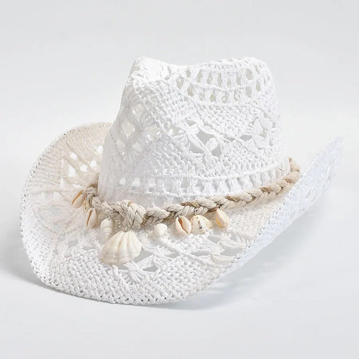 Women Cowboy Straw Hat | Beach Style Cowgirl Accessory