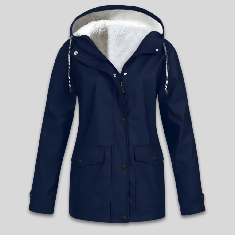 Women's Warm Waterproof Winter Jacket Fleece Lined Hooded