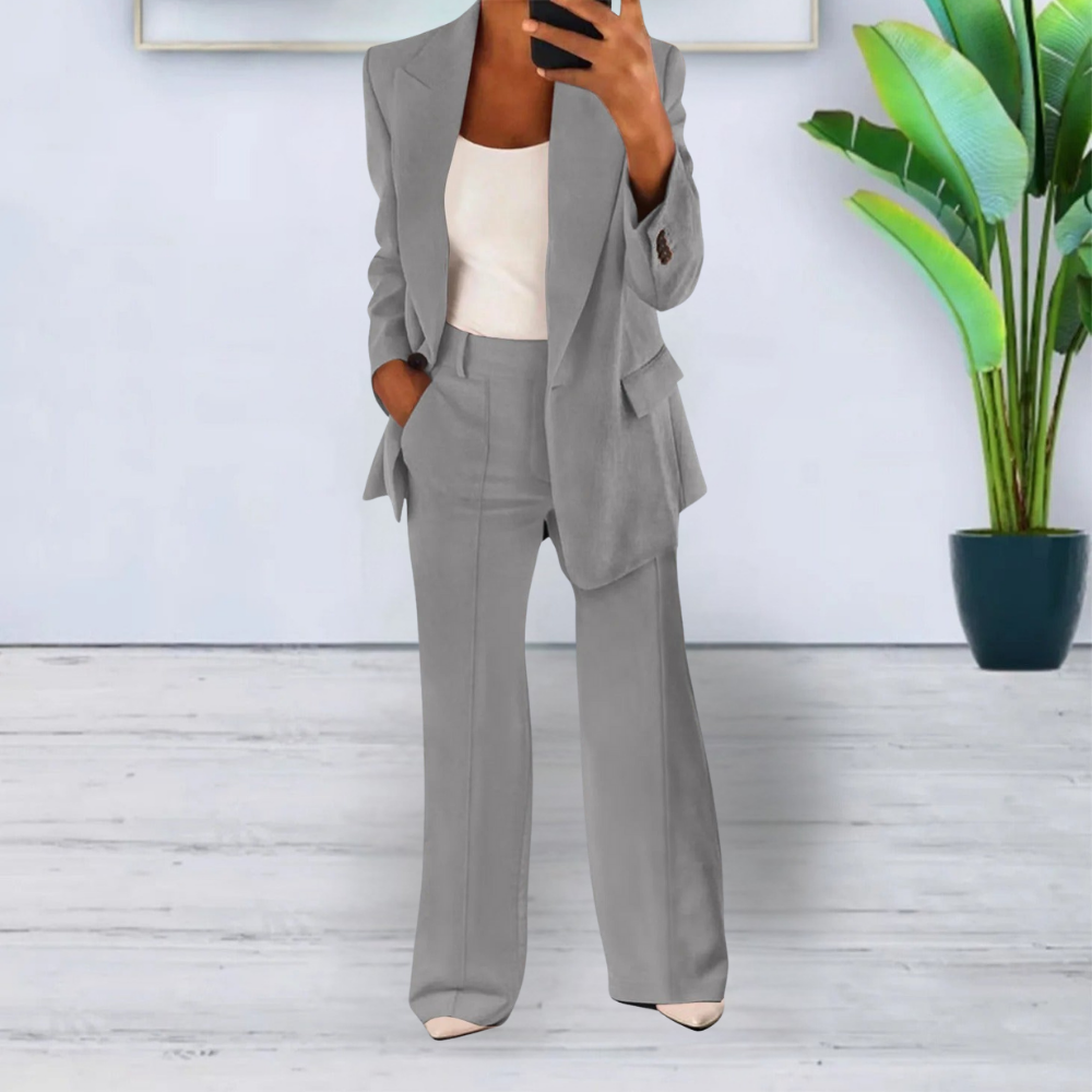 Women's Elegant Oversized Suit Set Tailored High Waisted Wide Leg