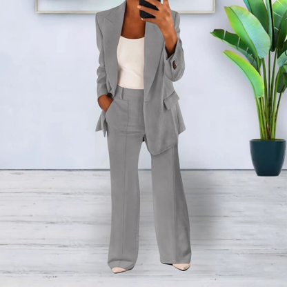 Women's Elegant Oversized Suit Set Tailored High Waisted Wide Leg