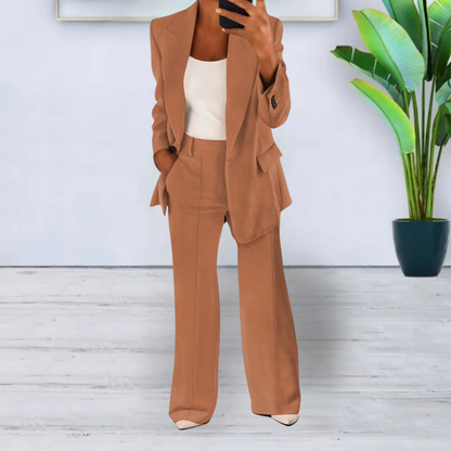 Women's Elegant Oversized Suit Set Tailored High Waisted Wide Leg