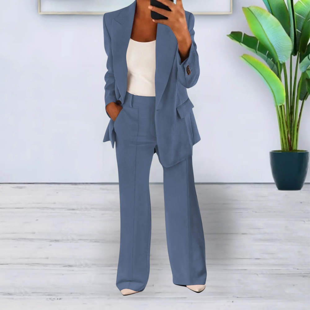 Women's Elegant Oversized Suit Set Tailored High Waisted Wide Leg