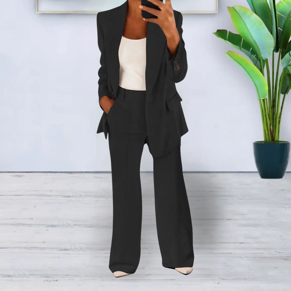 Women's Elegant Oversized Suit Set Tailored High Waisted Wide Leg