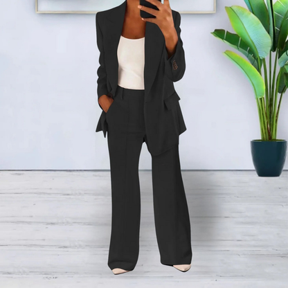 Women's Elegant Oversized Suit Set Tailored High Waisted Wide Leg