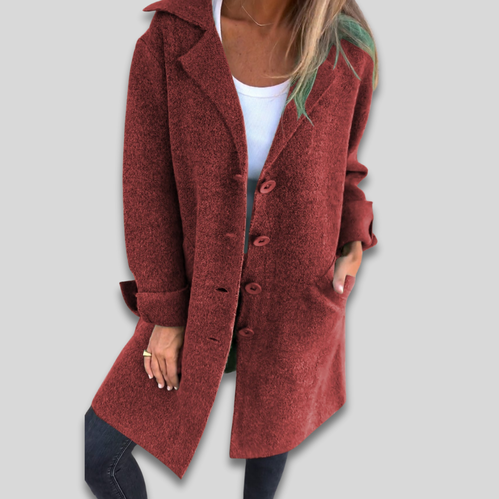 Women's Oversized Casual Long Coat Relaxed Fit Button Down