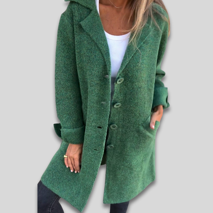 Women's Oversized Casual Long Coat Relaxed Fit Button Down