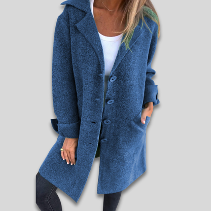 Women's Oversized Casual Long Coat Relaxed Fit Button Down