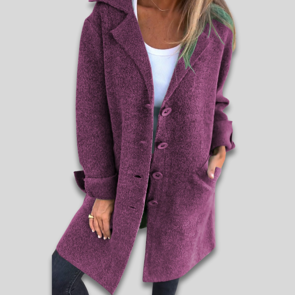 Women's Oversized Casual Long Coat Relaxed Fit Button Down