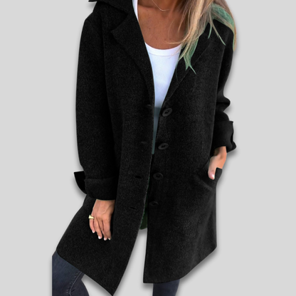 Women's Oversized Casual Long Coat Relaxed Fit Button Down