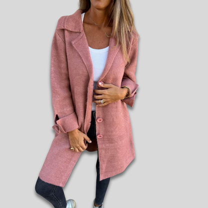 Women's Oversized Casual Long Coat Relaxed Fit Button Down