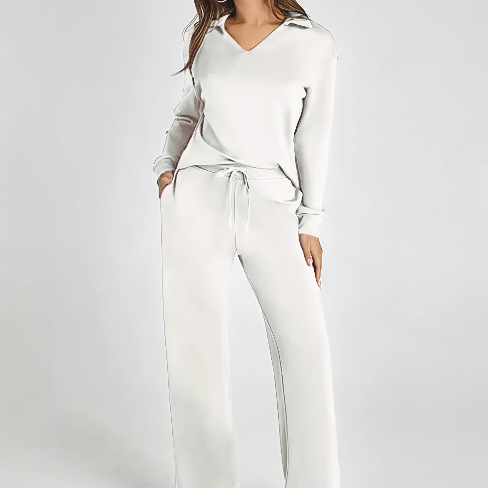 Women's Casual Comfy Loungewear Set Wide Leg Soft