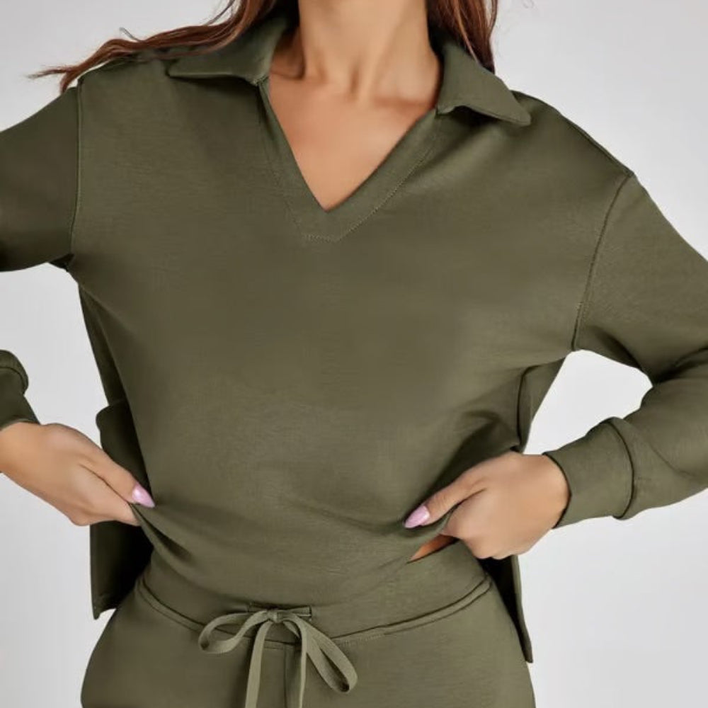 Women's Clothing Casual Long Sleeve Two-Piece Outfit Comfortable Stylish Set 5