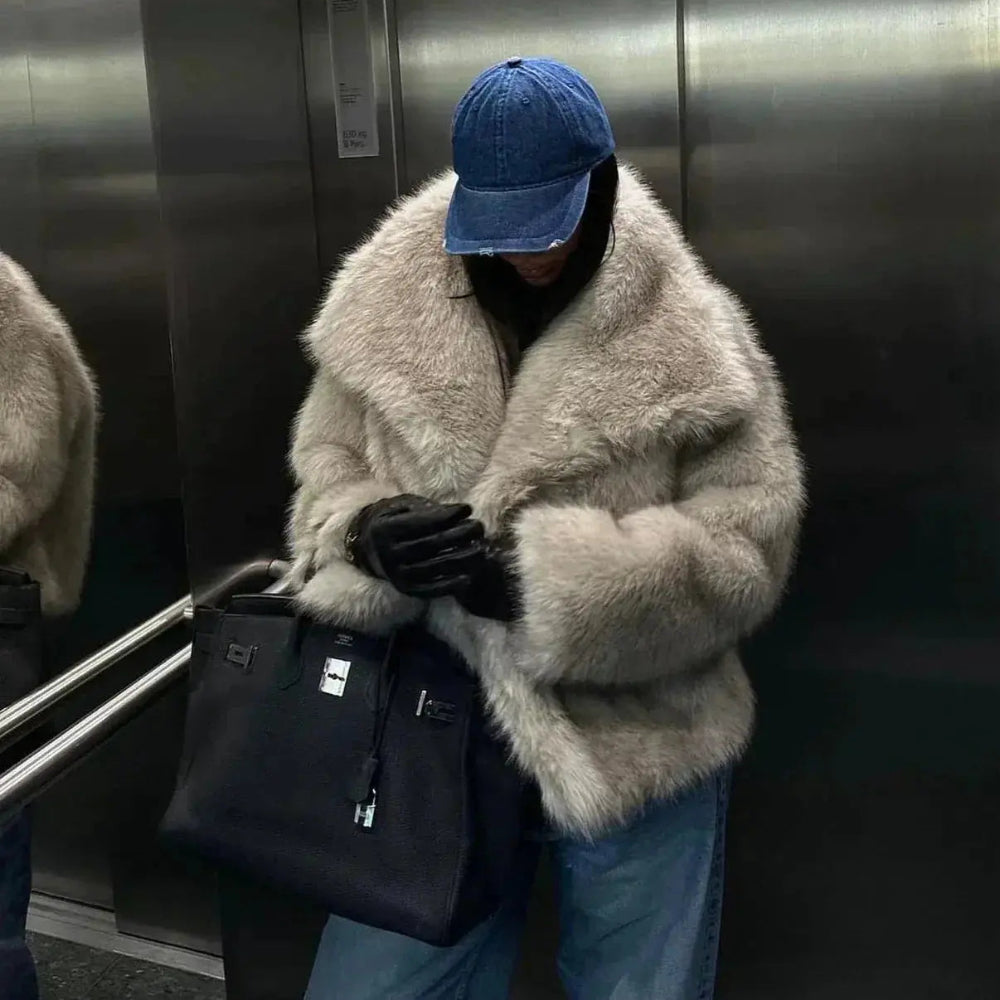 Macy | Luxuriöse Kunstfell-Jacke – Stilvoll, Kuschelig und Zeitlos - Image 14