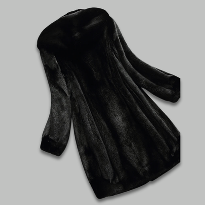 Women's Warm Elegant Faux Fur Coat Hooded Plush