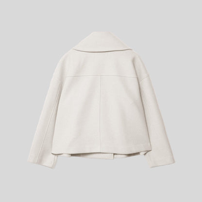 Women's Jacket Chic Short Double-Breasted Casual Outerwear 8