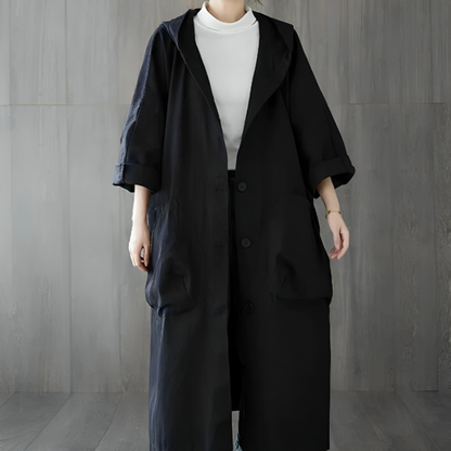 Women's Oversized Casual Hooded Coat Loose Fit