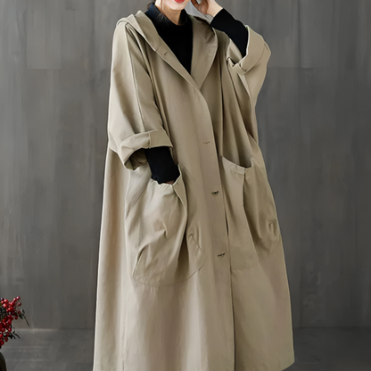 Women's Oversized Casual Hooded Coat Loose Fit