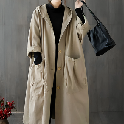 Women's Oversized Casual Hooded Coat Loose Fit