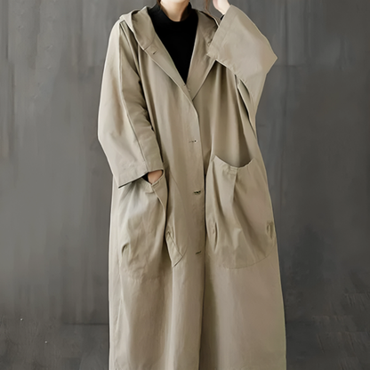 Women's Oversized Casual Hooded Coat Loose Fit