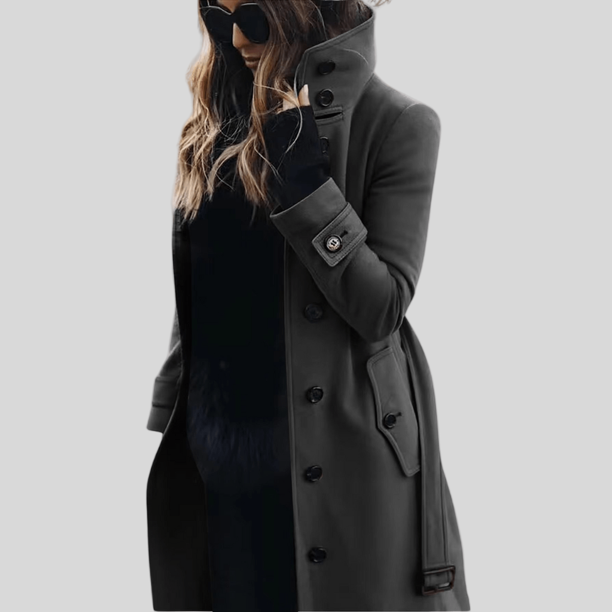 Women's Trench Coat Elegant Warm Stylish Comfortable Outerwear 1