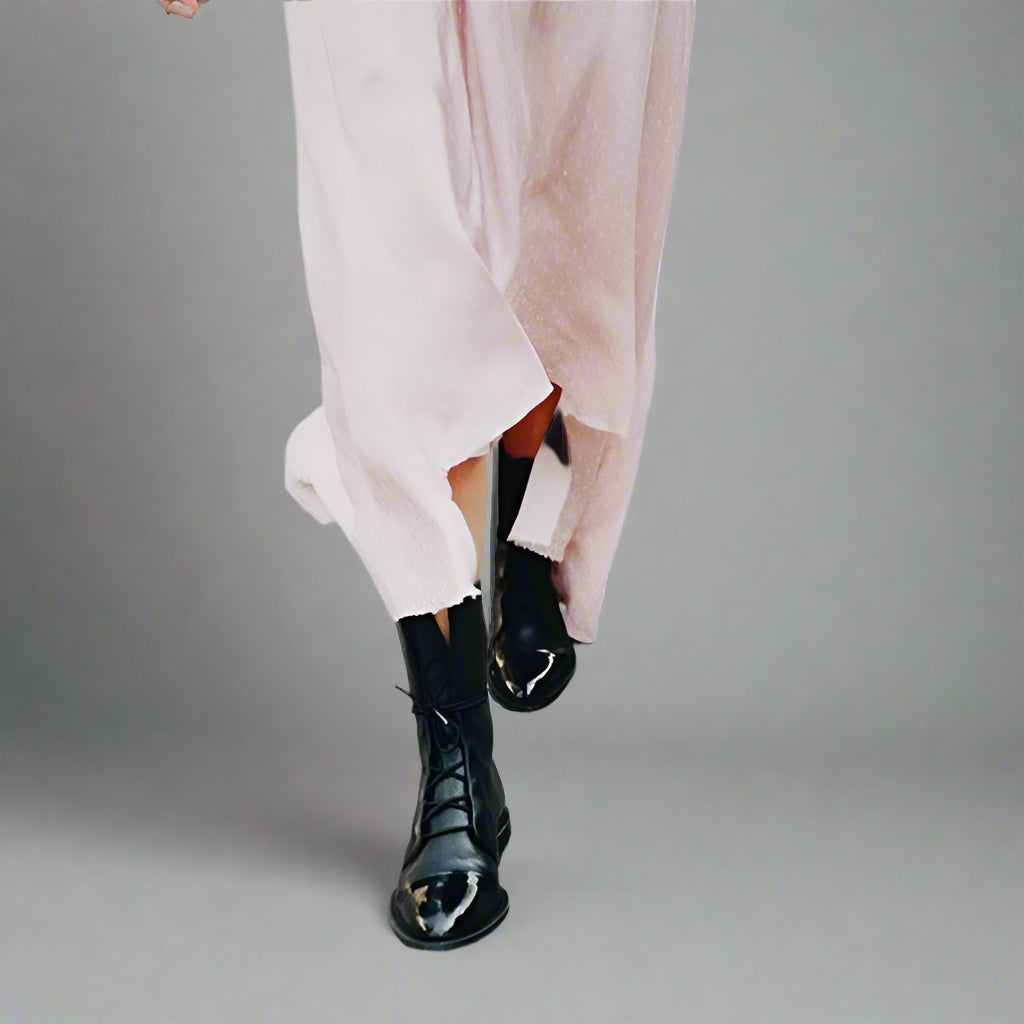 Women's Ankle Boots | Lace Up Flat-Levorel