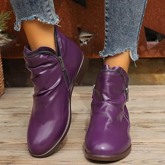 Women's Ankle Boots | Slip On Flat-Levorel