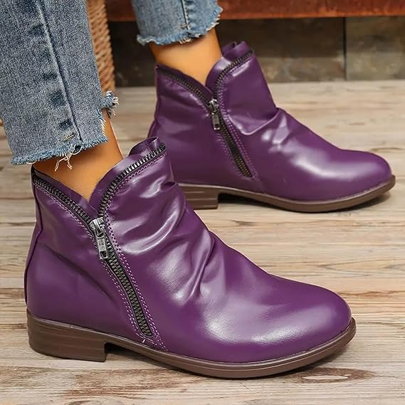 Women's Ankle Boots | Slip On Flat-Levorel