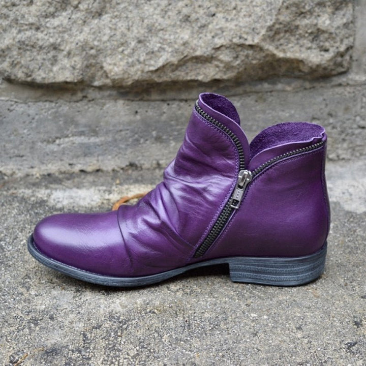 Women's Ankle Boots | Slip On Flat-Levorel