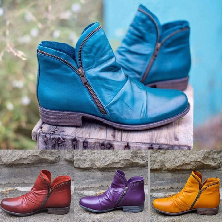Women's Ankle Boots | Slip On Flat-Levorel