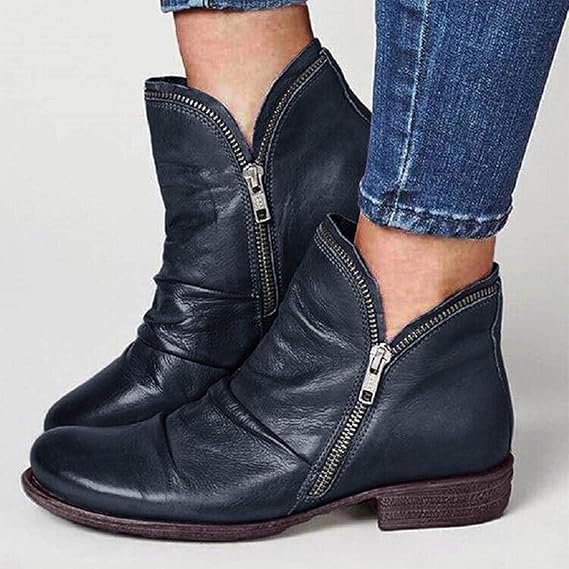 Women's Ankle Boots | Slip On Flat-Levorel