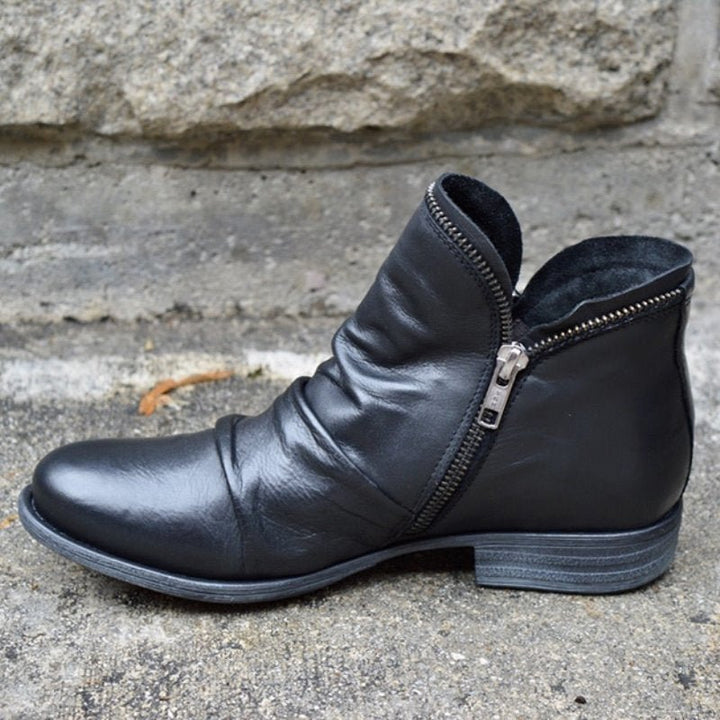 Women's Ankle Boots | Slip On Flat-Levorel