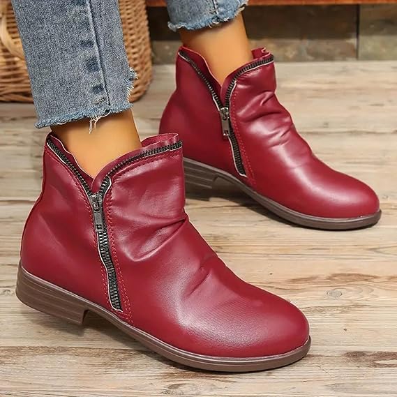 Women's Ankle Boots | Slip On Flat-Levorel