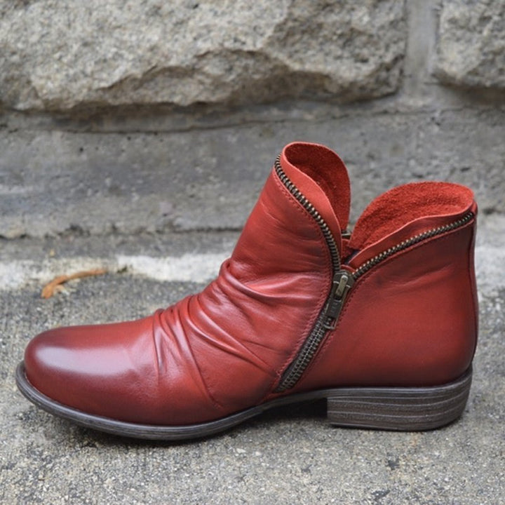 Women's Ankle Boots | Slip On Flat-Levorel